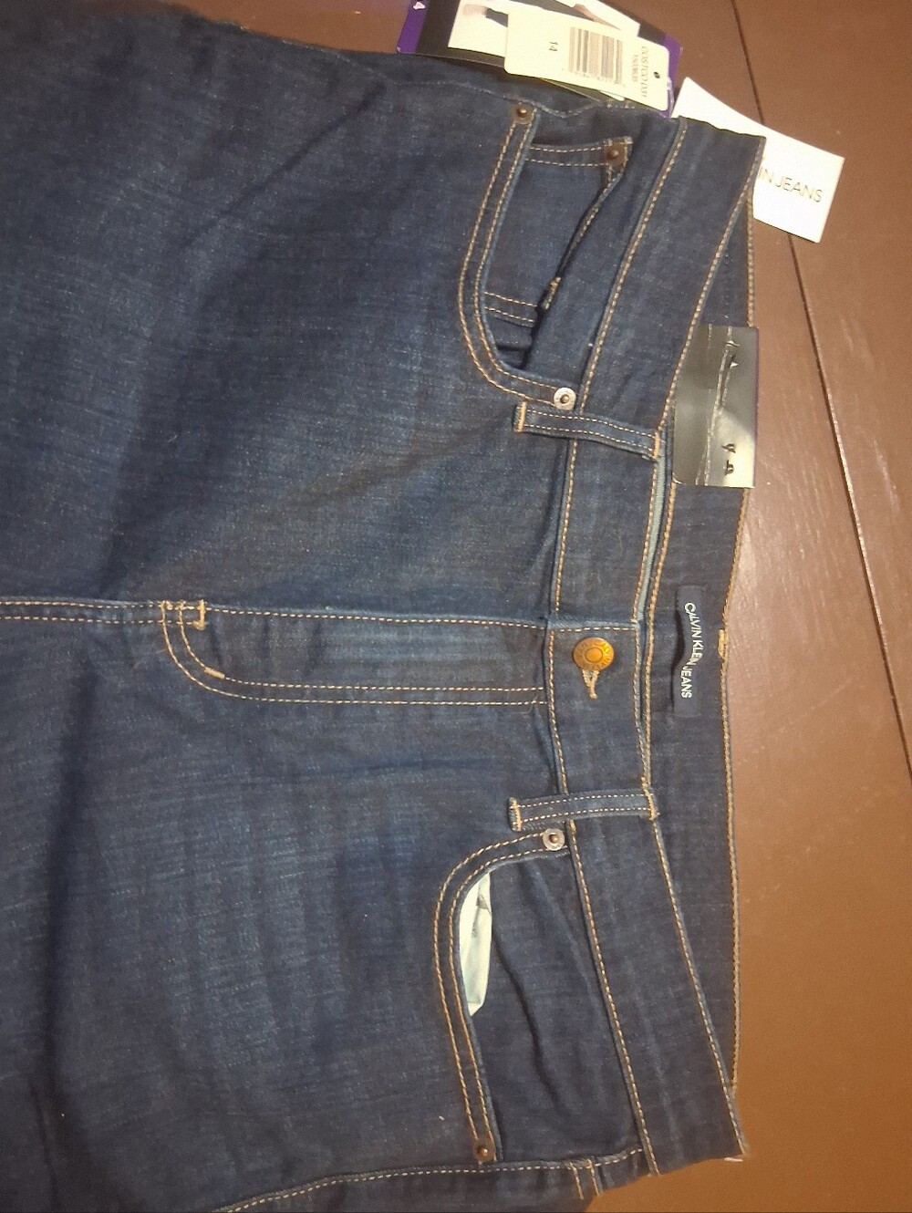 Calvin Klein Jeans Women's Size 14 Dark Wash High Rise Skinny Jeans NWT
